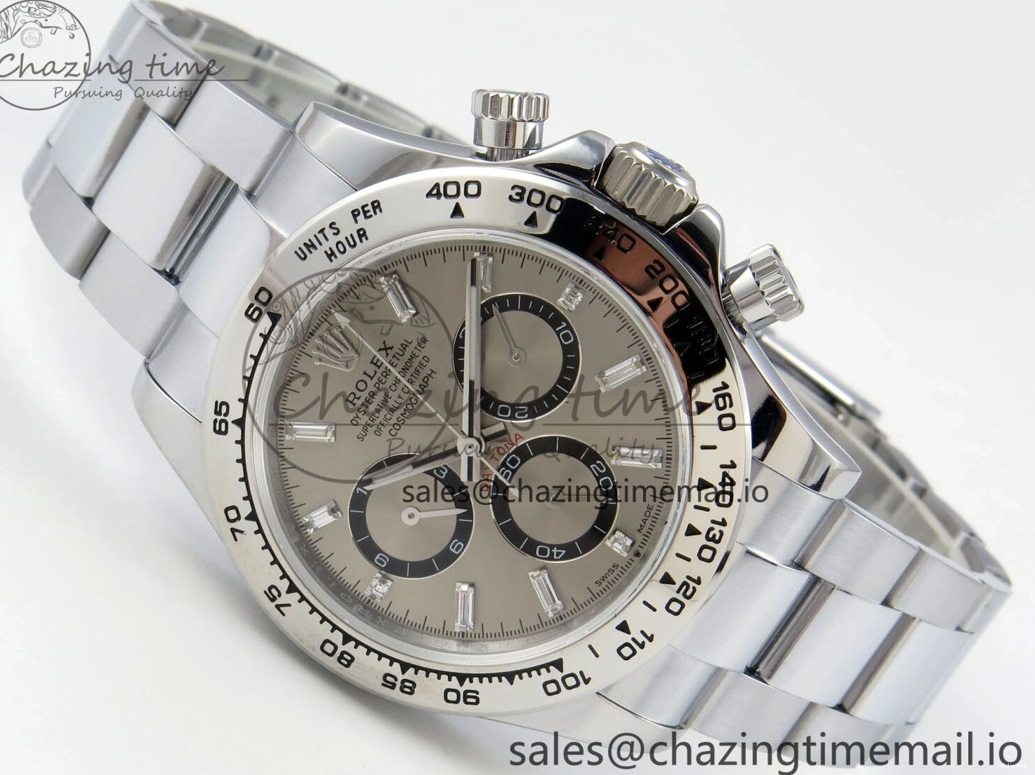 Best Marker (Gain Edition on SH4131 QF SS V6 Daytona Dia Bracelet Gray 126509 Crystal Weight) 1:1 0114